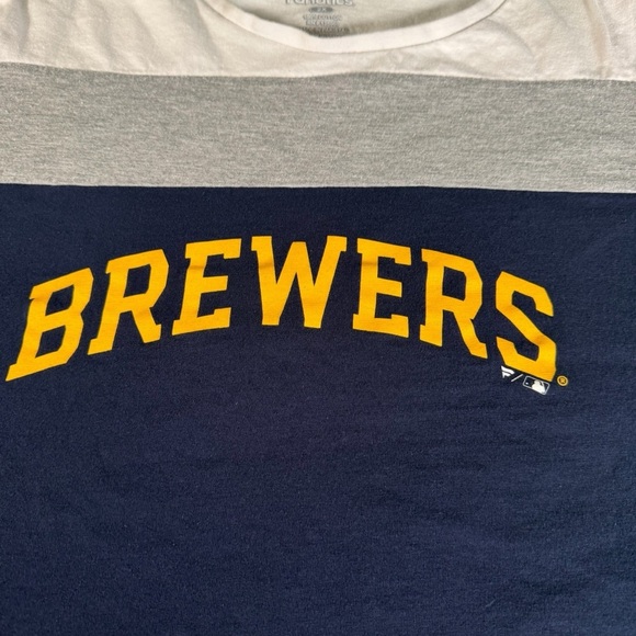 Milwaukee Brewers MLB Women's Size 2X Colorblock Short Sleeve T Shirt Fanatics - Picture 4 of 10